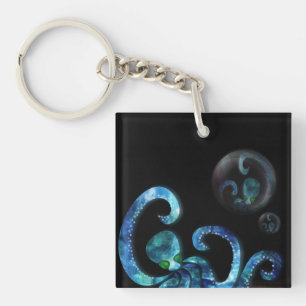 Introspective Octopus Keychain