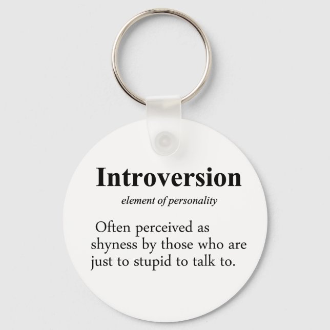 Introversion Definition Typo Version Keychain (Front)