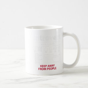Introvert 100% Loner Keep Away From People - Intro Coffee Mug