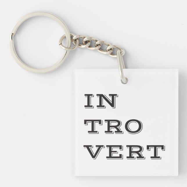 Introvert Acrylic Keychain (Front)