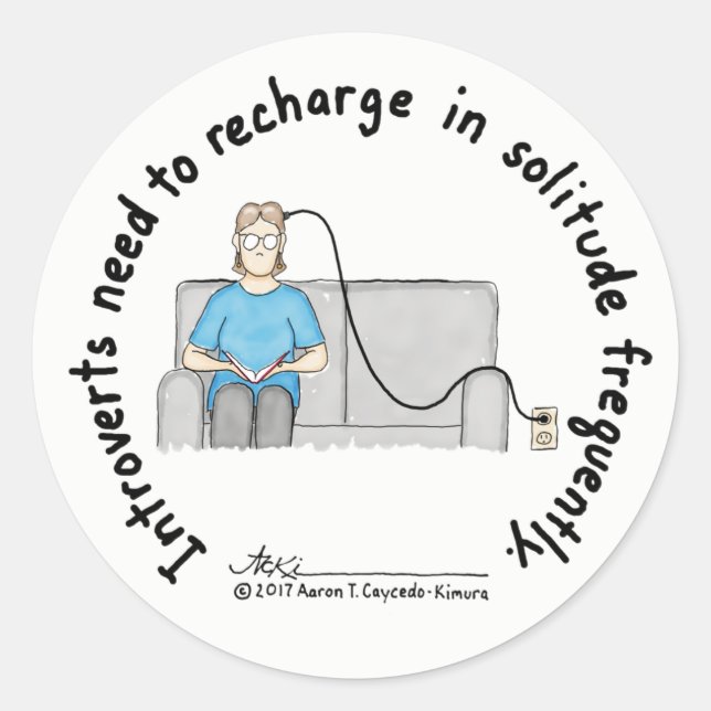 Introvert Basics : Recharger Sticker (Devant)