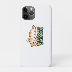 Introvert Cat Mode Funny  iPhone 11 Pro Case