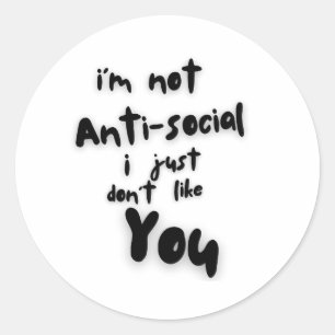 introvert club anti social  sticker