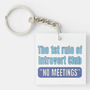 Introvert Club T-Shirt Keychain