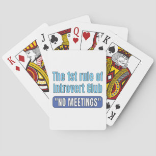 Introvert Club T-Shirt Playing Cards