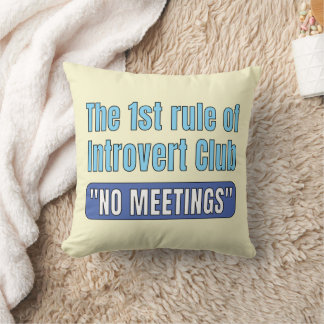 Introvert Club    T-Shirt Throw Pillow