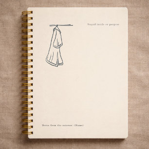 Introvert Custom Gift Minimalist Line Art Notebook