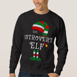 Introvert Elf Family Christmas Matching Pyjamas Xm Sweatshirt