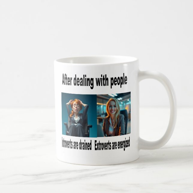 Introvert/Extrovert tasse de café (Droite)