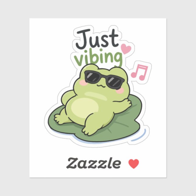 Introvert Frog Meme Sticker – Just Vibing Cute Fun (Sheet)