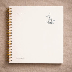 Introvert Gift Minimalist Line Art Planner Notebook
