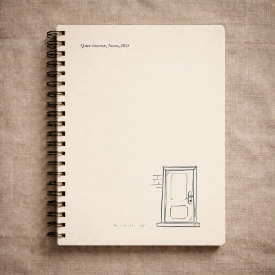 Introvert Gift Quiet Solitude Closed Door Notebook
