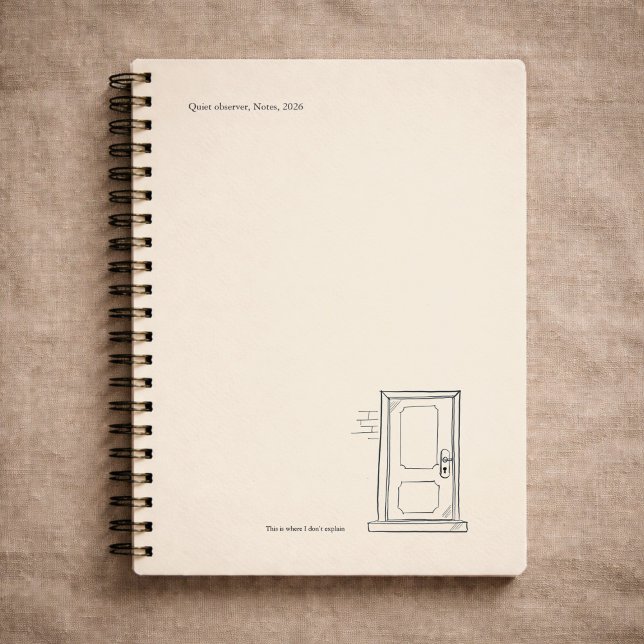 Introvert Gift Quiet Solitude Closed Door Notebook (Creator Uploaded)