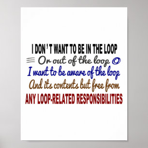 Introvert Humour Quote Aware Of The Loop But From Poster