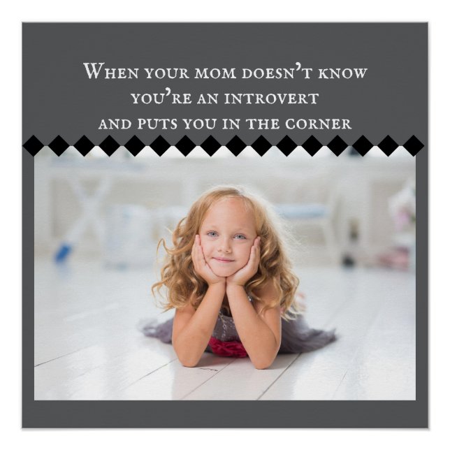 Introvert Meme Glossy Poster Print (Front)