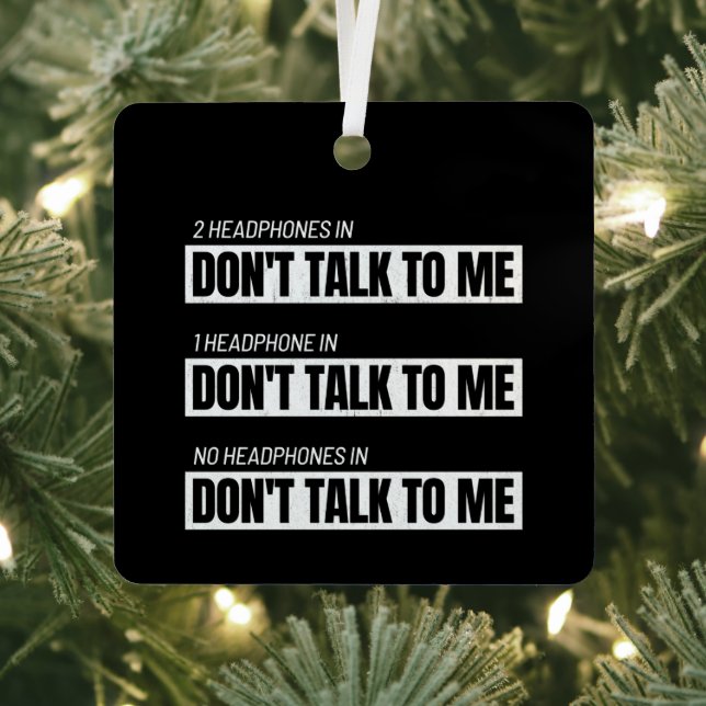 Introvert Memes - Sarcastic Humour Jokes - Funny Metal Ornament (Insitu)