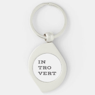 Introvert Metal Keychain