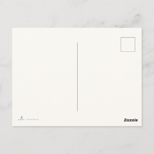 Introvert Minimalist Black and White Postcard (Back)