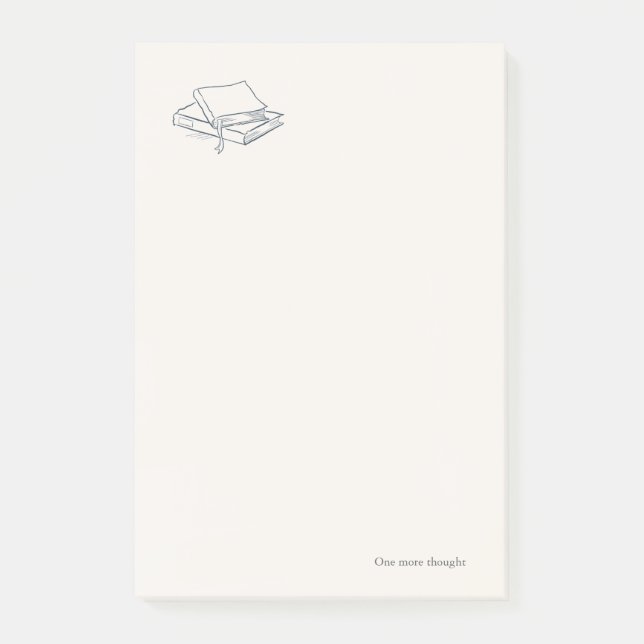 Introvert Minimalist Line Art Post-it Notes (Front)