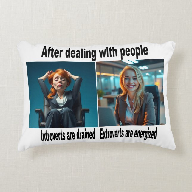 Introvert or Extrovert?   Accent Pillow (Front)
