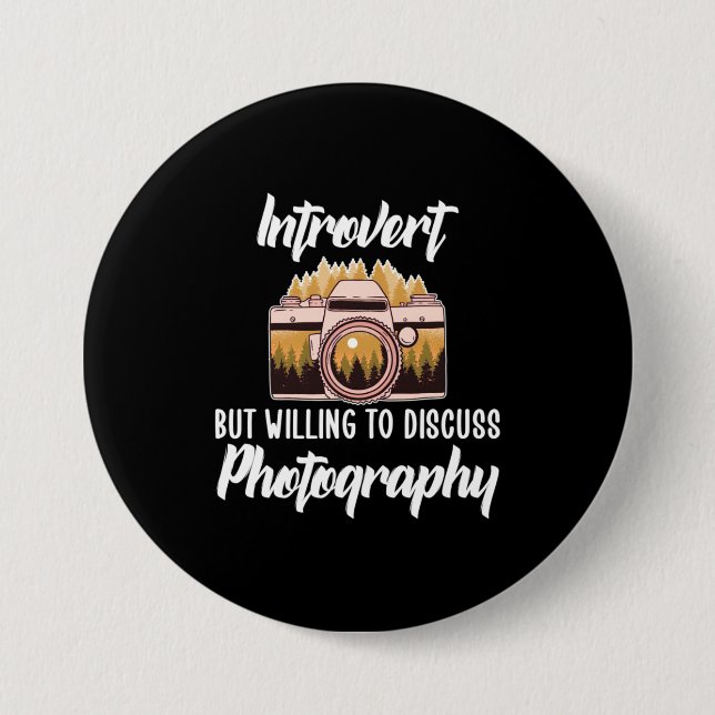 Introvert Photography 3 Inch Round Button (Front)