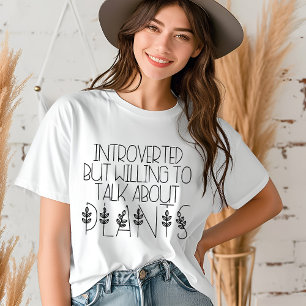  Introvert Plant Lover Funny Modern Typography  Tri-Blend Shirt