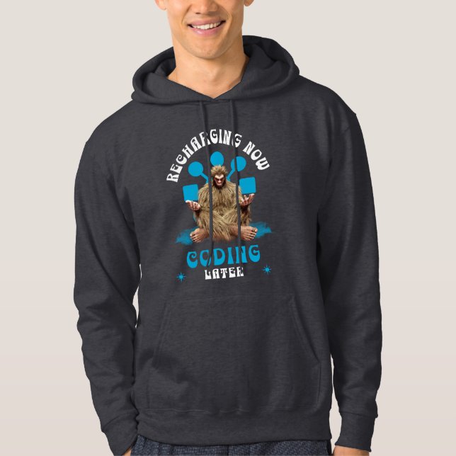 Introvert Programmer Recharging Coding Later Hoodie (Front)