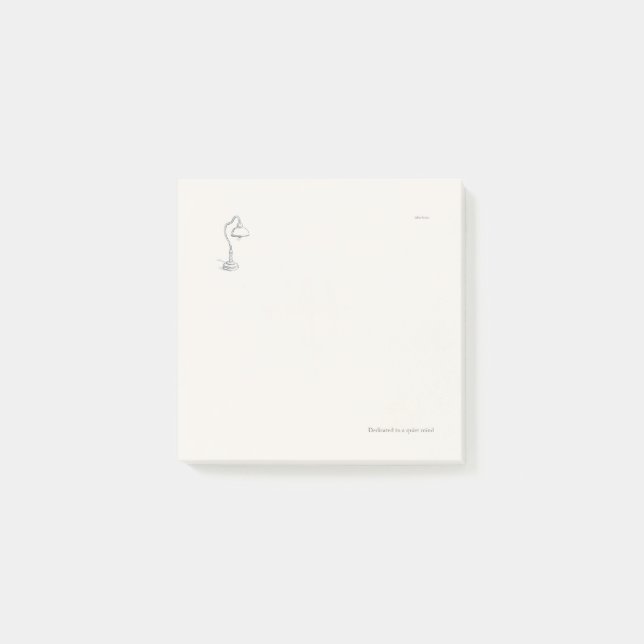 Introvert Quiet Solitude Minimalist Bookmark Post-it Notes (Front)