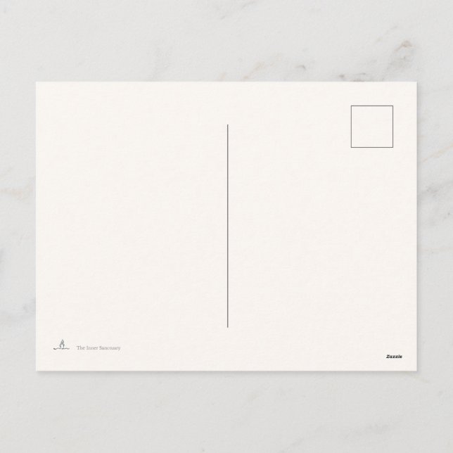 Introvert Quiet Solitude Minimalist Postcard (Back)