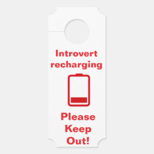 Introvert recharge door hanger