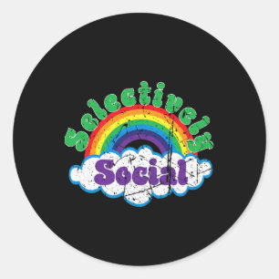 Introvert Selective Social Mental Health Awareness Classic Round Sticker