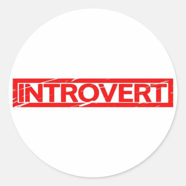 Introvert Stamp Classic Round Sticker (Front)