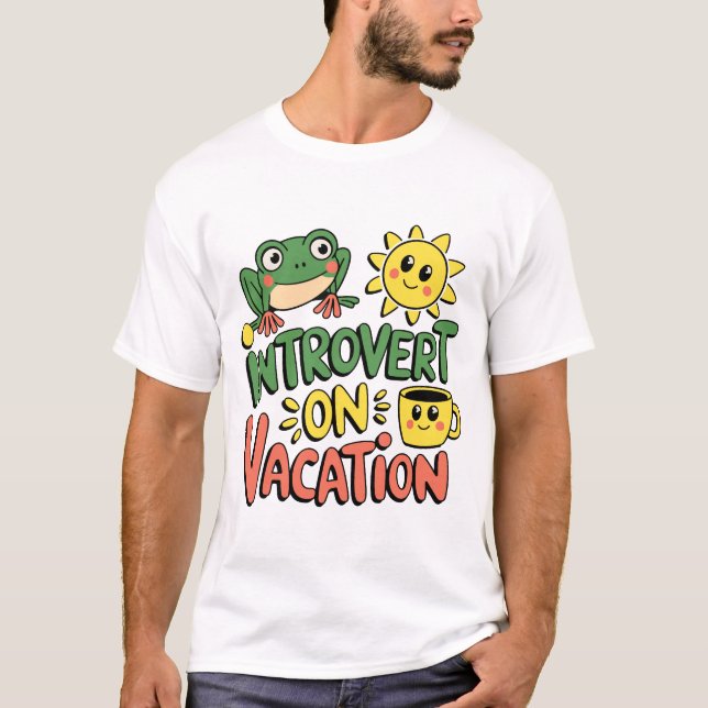 Introvert Sunshine Break Men's Basic T-Shirt (Front)