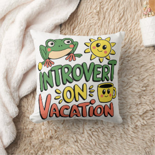 Introvert Sunshine Break Throw Pillow