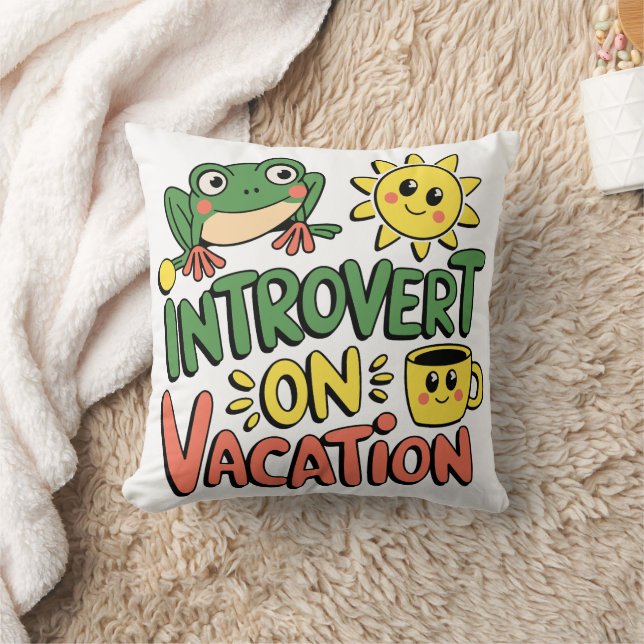 Introvert Sunshine Break Throw Pillow (Blanket)
