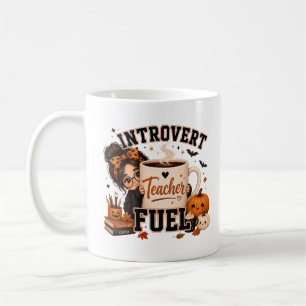 Introvert Teacher Fuel Halloween Coffee Mug