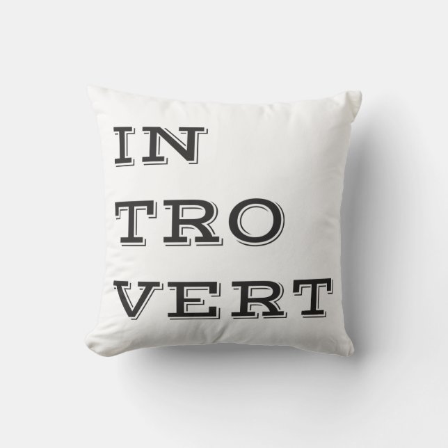 Introvert Throw Pillow (Front)