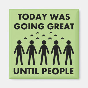 Introvert Until People Funny Fridge Magnet