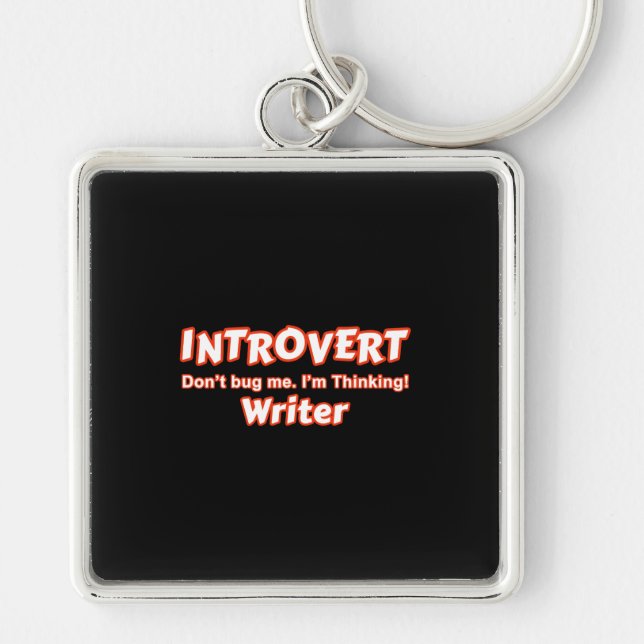 Introvert Writer Keychain (Front)
