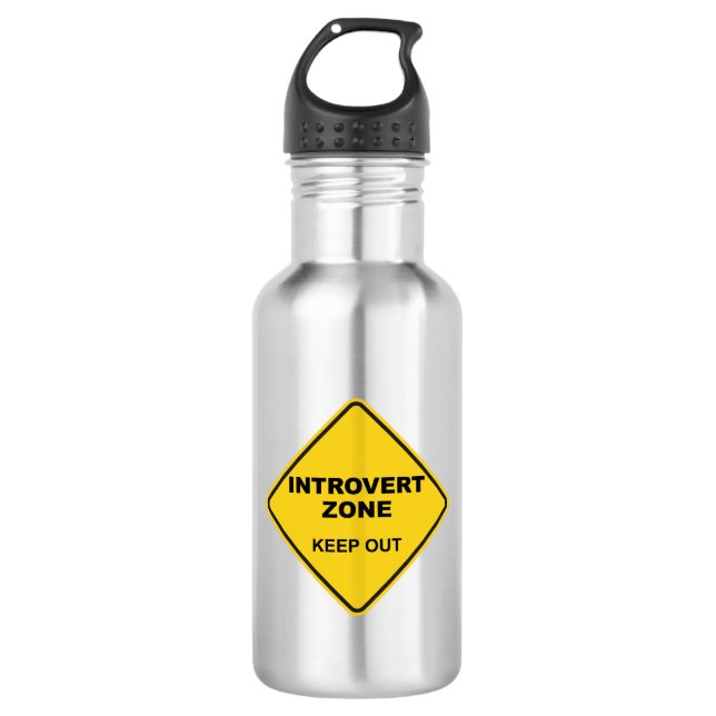 Introvert Zone Keep Out 532 Ml Water Bottle (Front)
