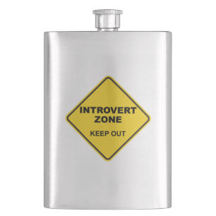 Introvert Zone Keep Out Hip Flask