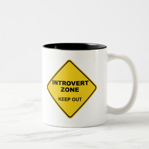 Introvert Zone Keep Out Two-Tone Coffee Mug