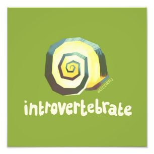 Introvertebrate snail - medium art print