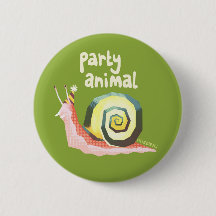 Introvertebrates green party snail badge