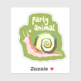 Introvertebrates party snail - medium sticker
