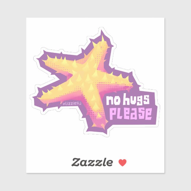 Introvertébrés étoile de mer - autocollant moyen (Feuille)