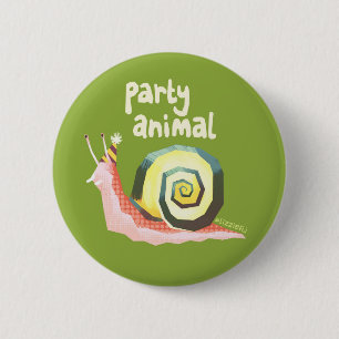 Introvertébrés vert fête de l'escargot badge