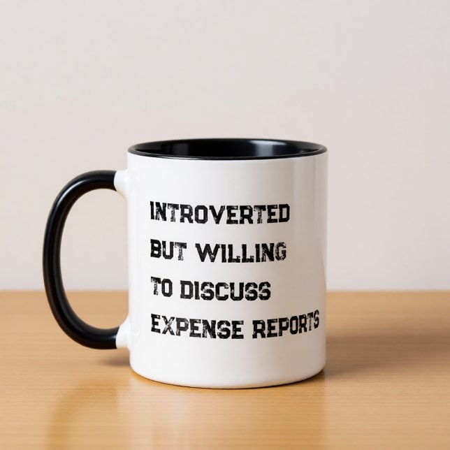 Introverted Accountant Funny Quote Coffee Mug (Creator Uploaded)