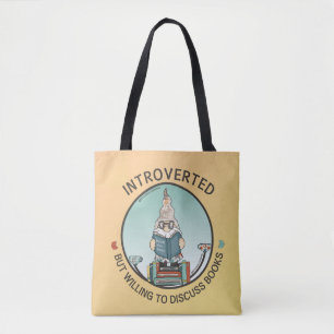 Introverted But Willing To Discuss Books Tote Bag