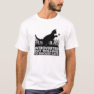 Introverted But Willing To Discuss Cats Vintage In T-Shirt